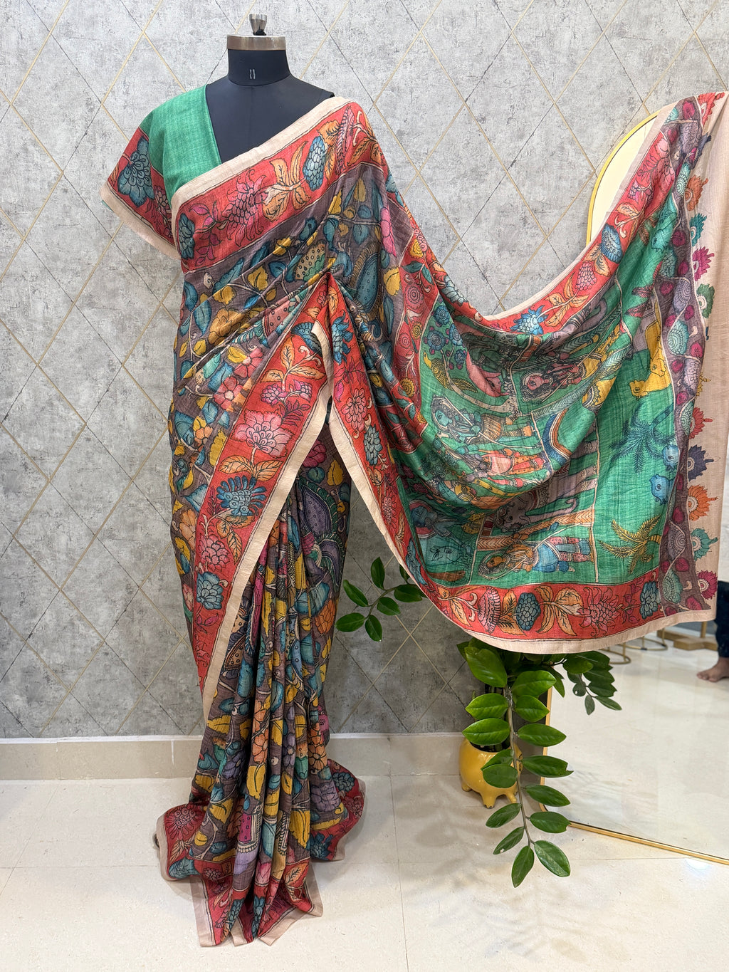 Semi Tusser Saree