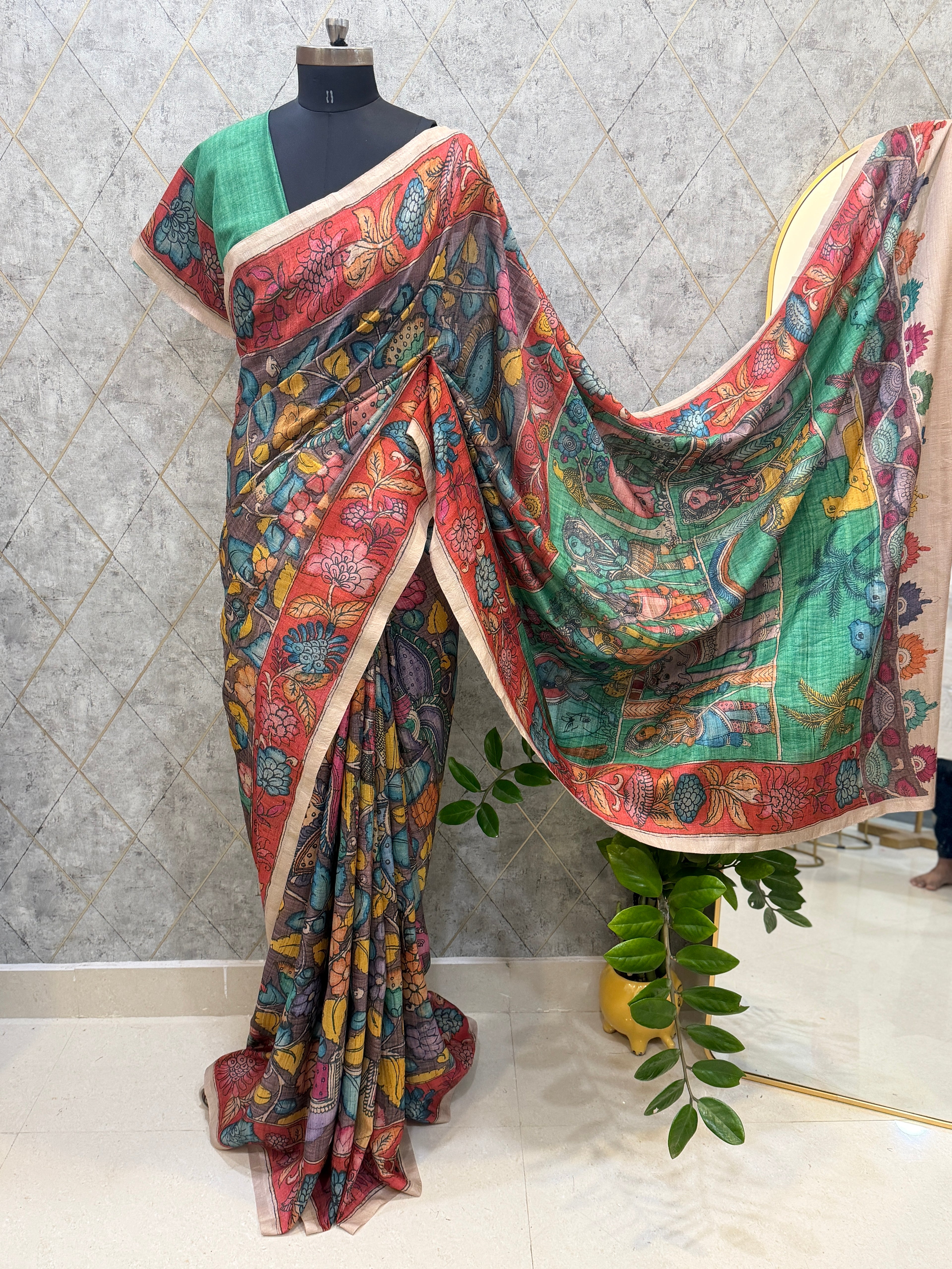 Semi Tusser Saree